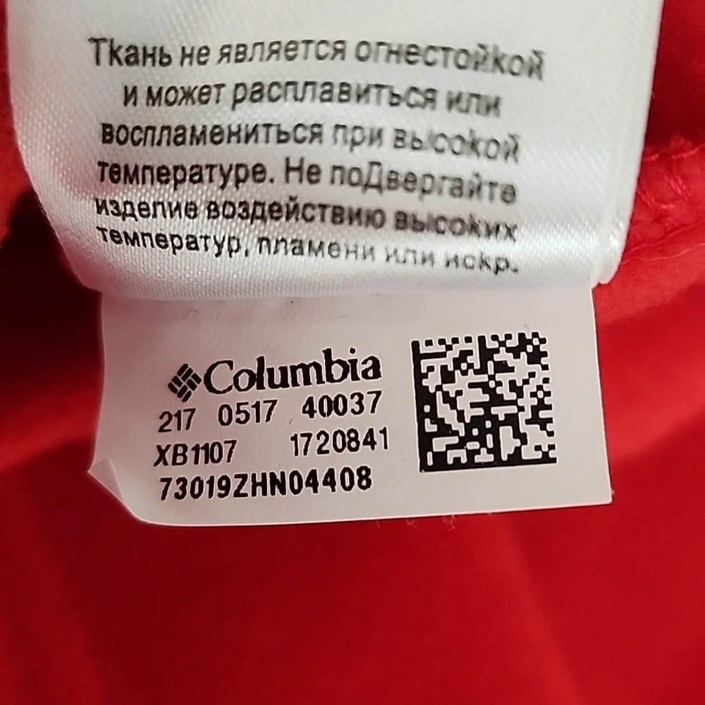 Columbia Two-Tone Red and Gray Fleece Jacket. Size Small 8 - Picture 8 of 8